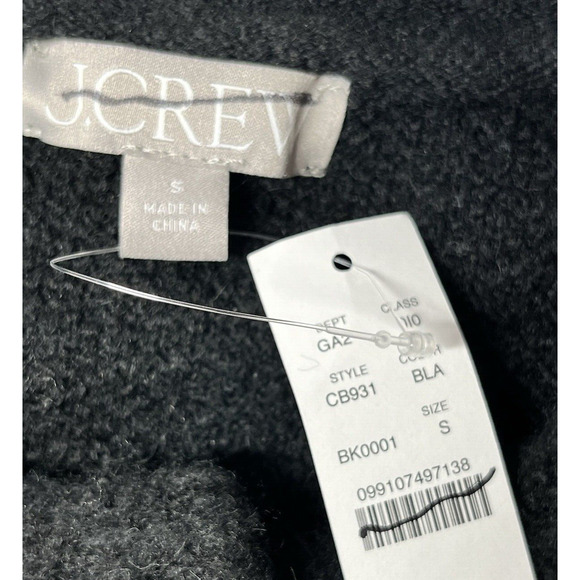 J Crew Textured Sweater Lady Jacket Small Black Gold Relaxed Classic Old Money - Picture 7 of 9